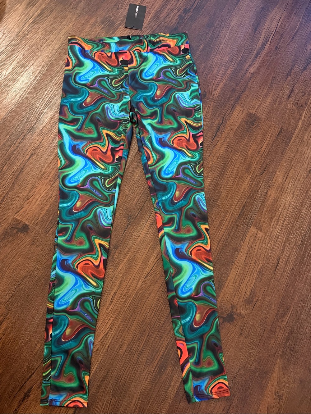 Fashion Nova Women’s One Time Thing Printed Leggings - Green Combo